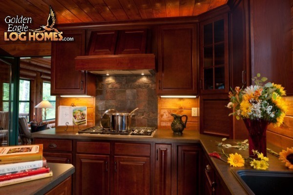 Large mountain style kitchen photo