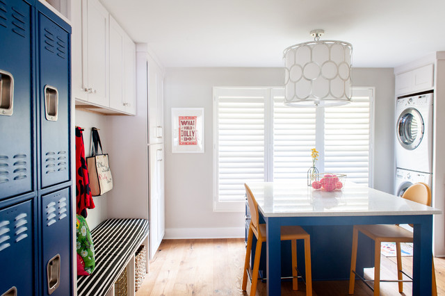 Designer Transforms a Dining Room Into a Multiuse Laundry Room