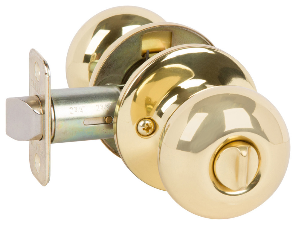 Callan Saxon Privacy Knob Set Transitional Doorknobs By