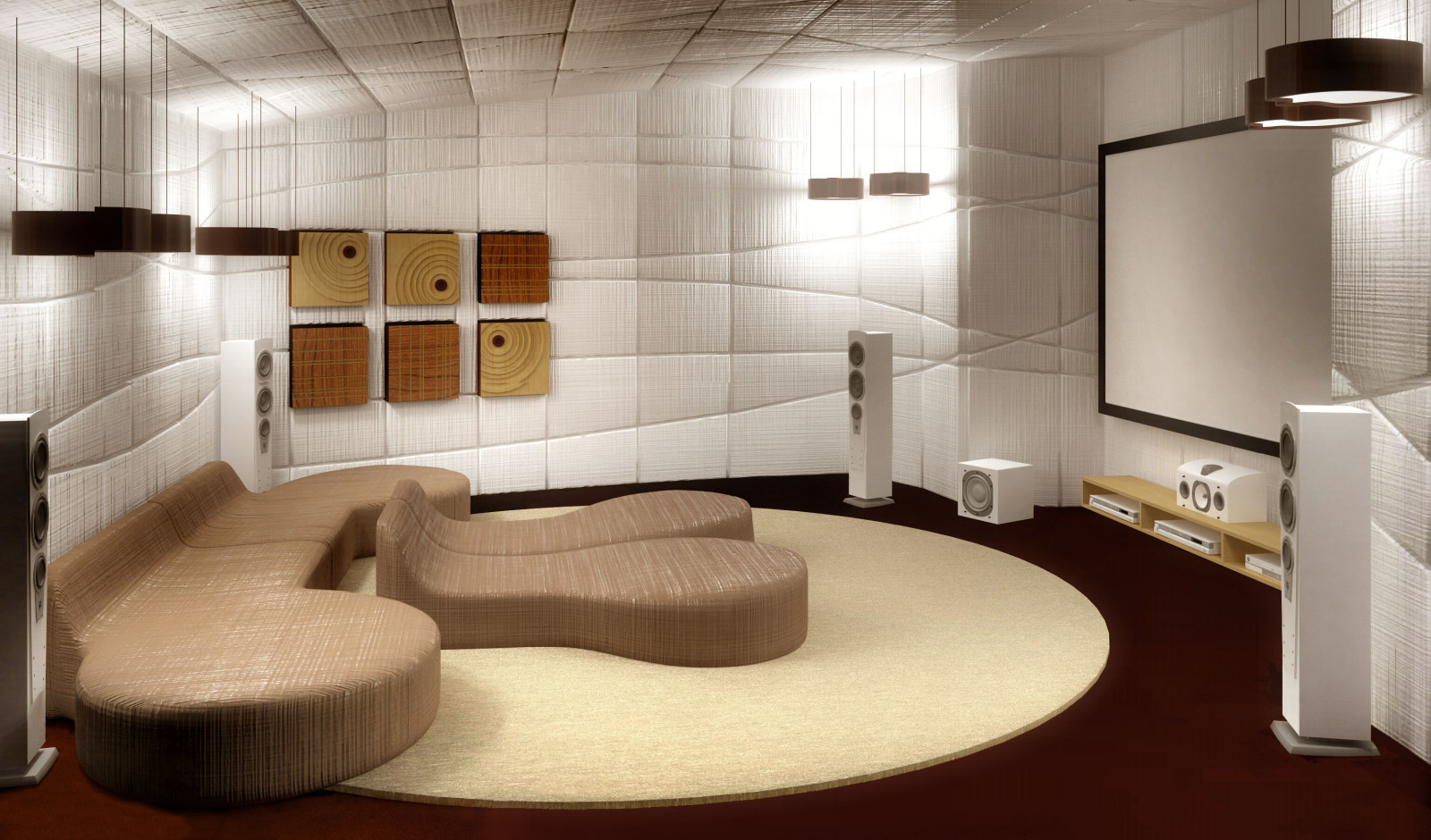 House in a pine forest - the 3D view