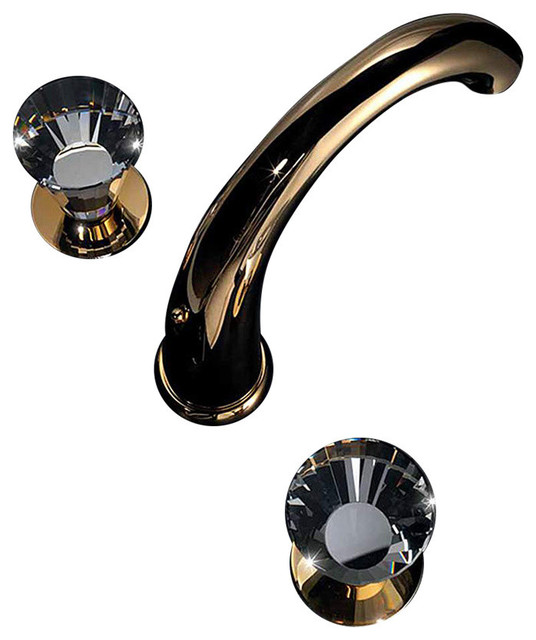 Artik Luxe 3-hole Bathroom Faucet, Gold, Without pop-up drain