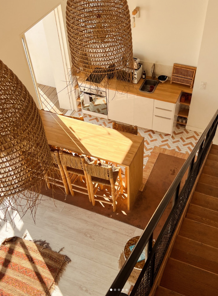 Projet Nédélec, rénovation d'un appartement avec mezzanine rooftop et balcon.