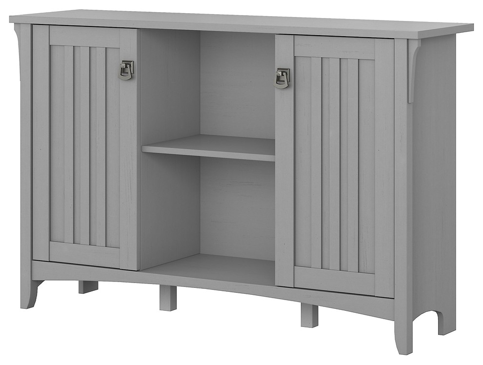 Bush Furniture Salinas Accent Storage Cabinet With Doors, Cape Cod Grey