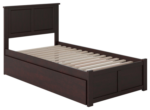 Madison Twin Extra Long Bed With Footboard and Twin Extra Long Trundle ...