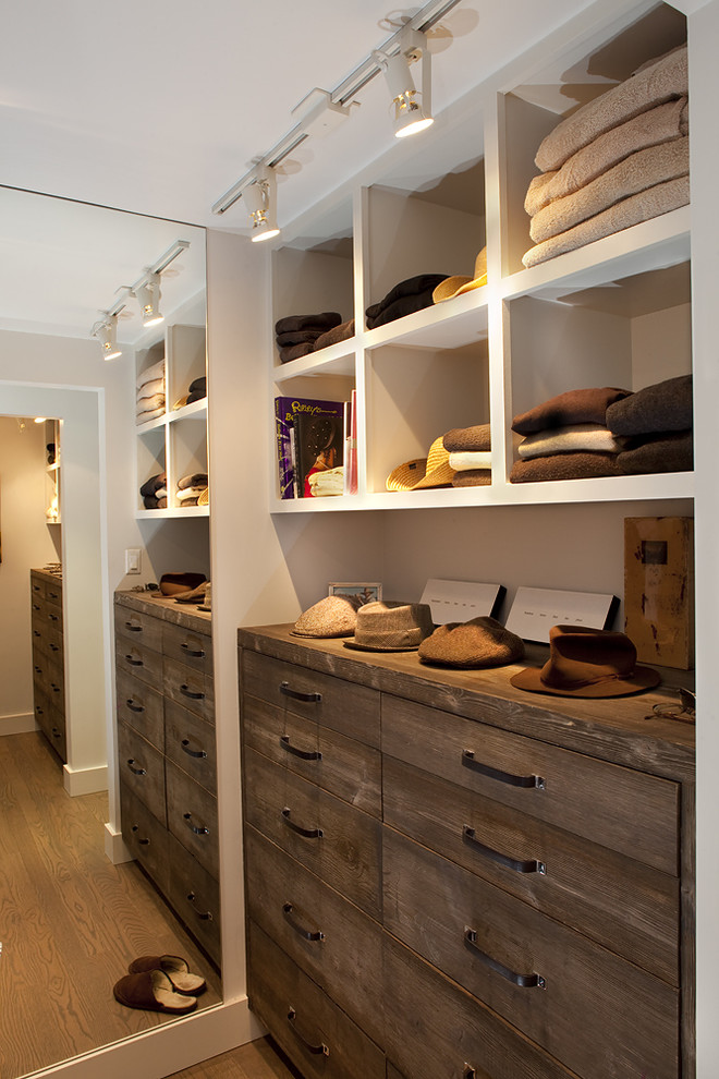 Design ideas for a country walk-in wardrobe in San Francisco.