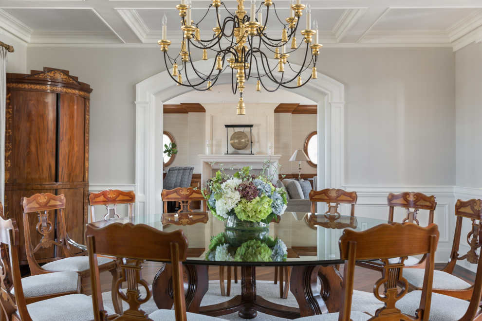 Inspiration for a transitional dining room remodel in Newark