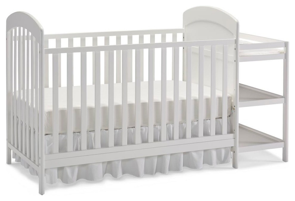 Modesto Baby Crib And Changer Snow White Craftsman Cribs By