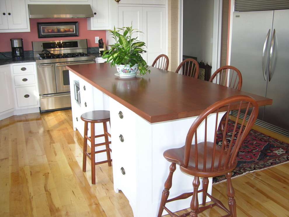 Photo of a traditional kitchen in Providence.