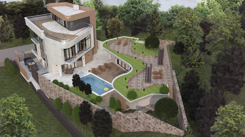 Вилла в Дюрсо, вид сверху