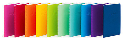 Soft Cover Notebook, Assorted Colors, Mini, Set of 10