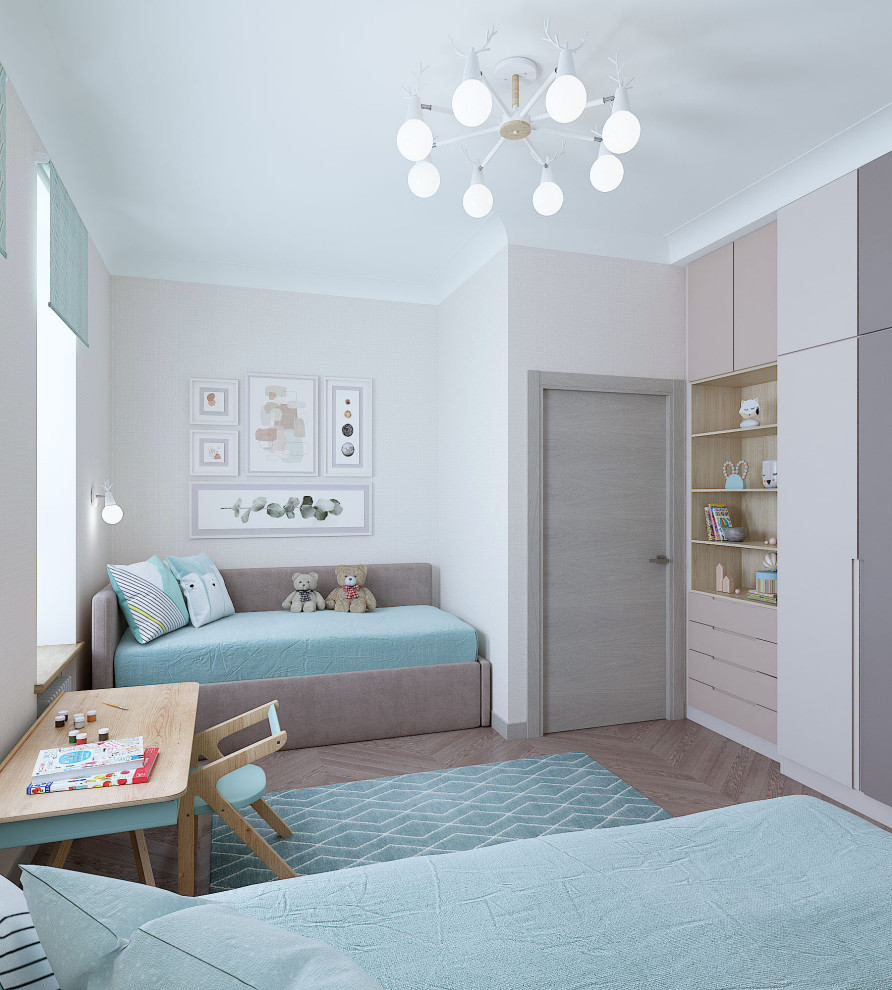 Квартира в пастельных тонах.