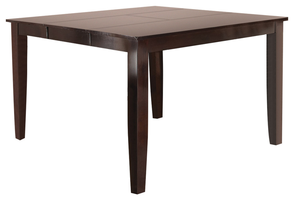 Victoria Solid wood Counter Height Dining Table Butterfly Leaf in Espresso Transitional