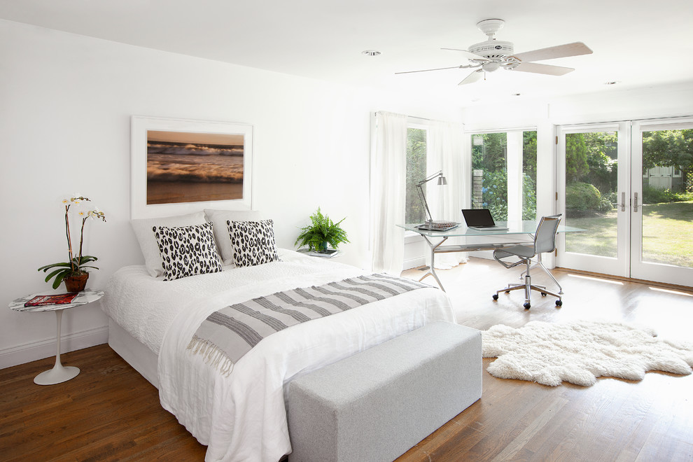 Example of a trendy bedroom design in New York