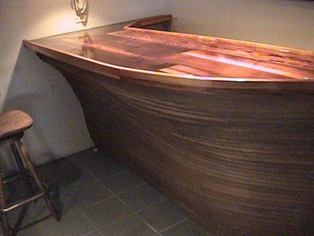 Mountain style home bar photo in Chicago