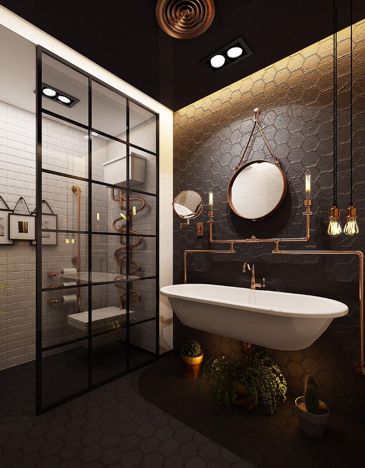 75 industrial badezimmer ideen & bilder - dezember 2025 | houzz