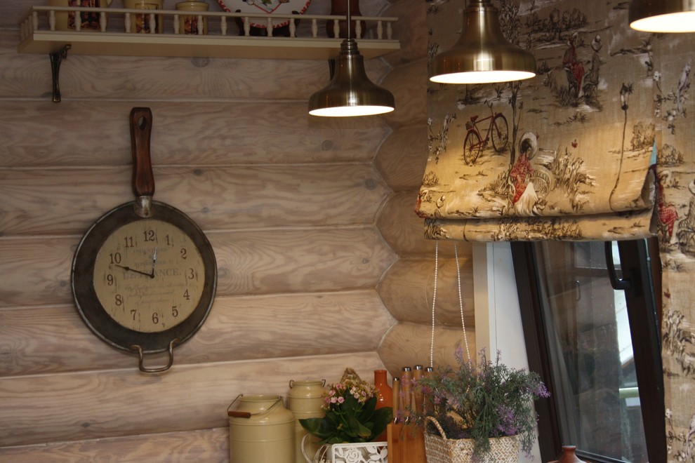 Photo of a country kitchen in Moscow.