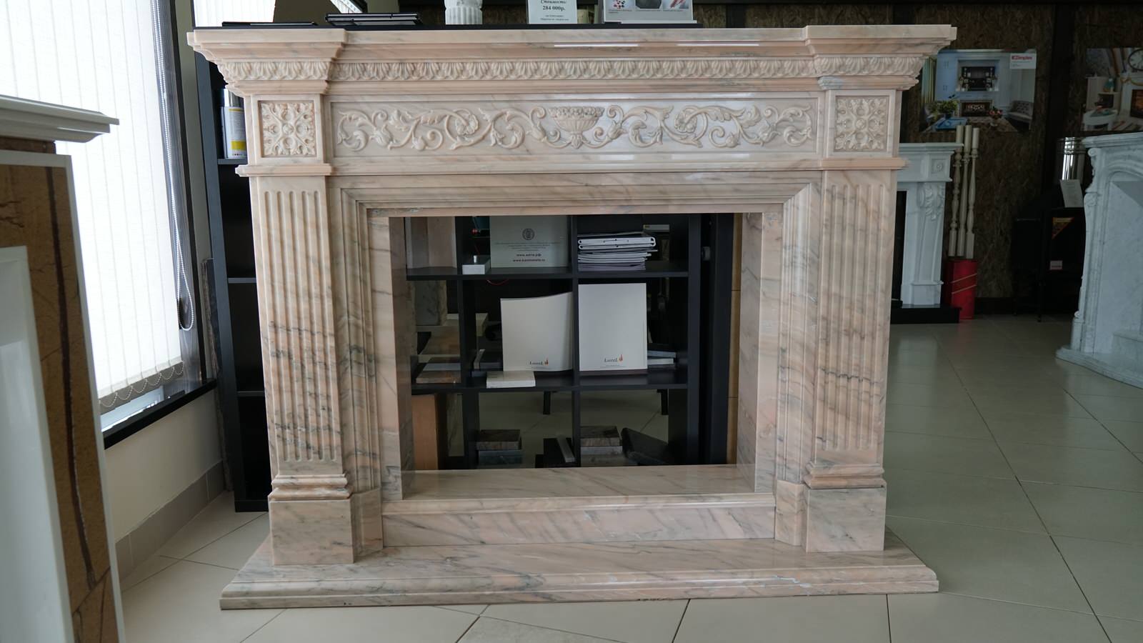 Мраморный портал камина - "Престон"