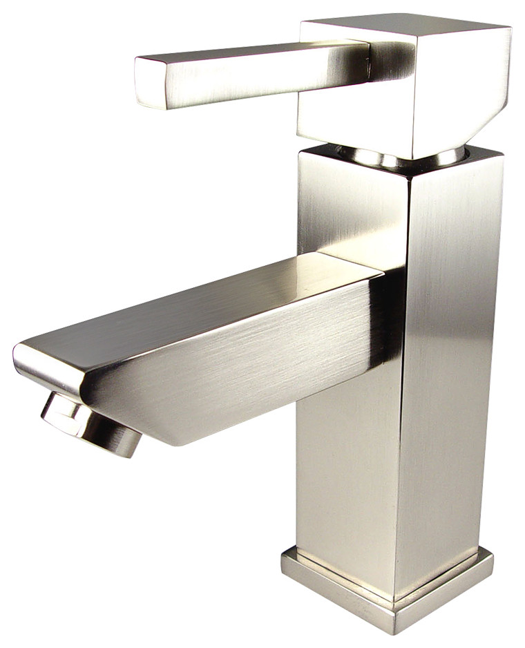 Fresca Versa Single Hole Mount Bathroom Vanity Faucet, Brushed Nickel