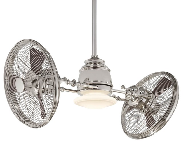 Minka Aire Gyro Ceiling Fan Brushed Nickel With Chrome