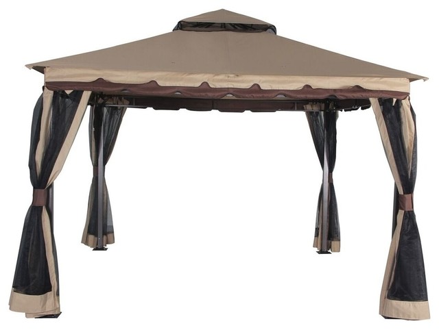 LaPorta Pearse Home Gazebo With Mosquito Netting and Double Vented Roof