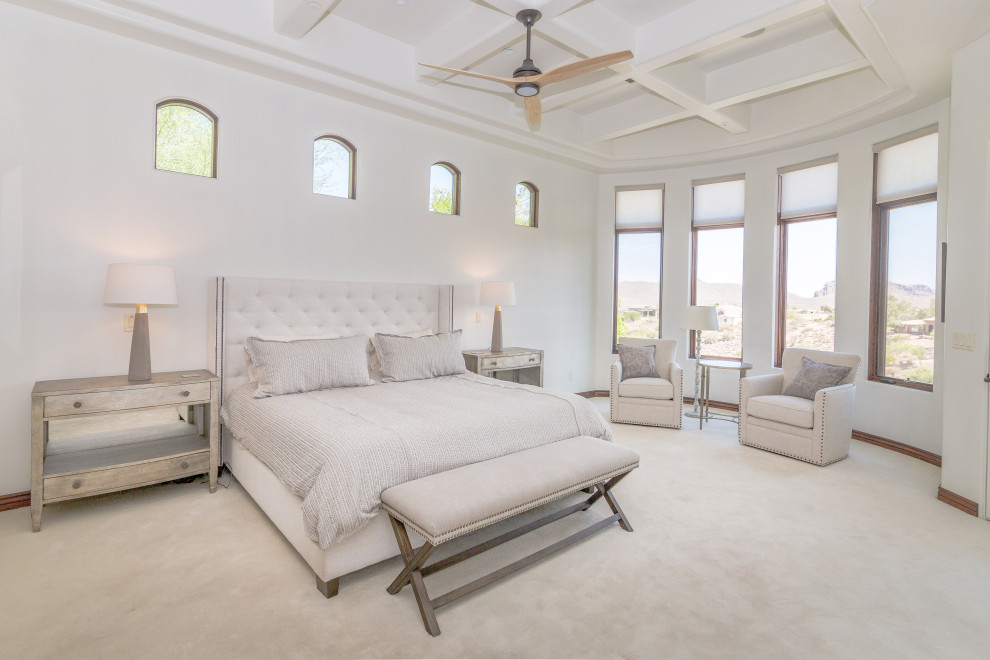 Example of a tuscan bedroom design in Phoenix