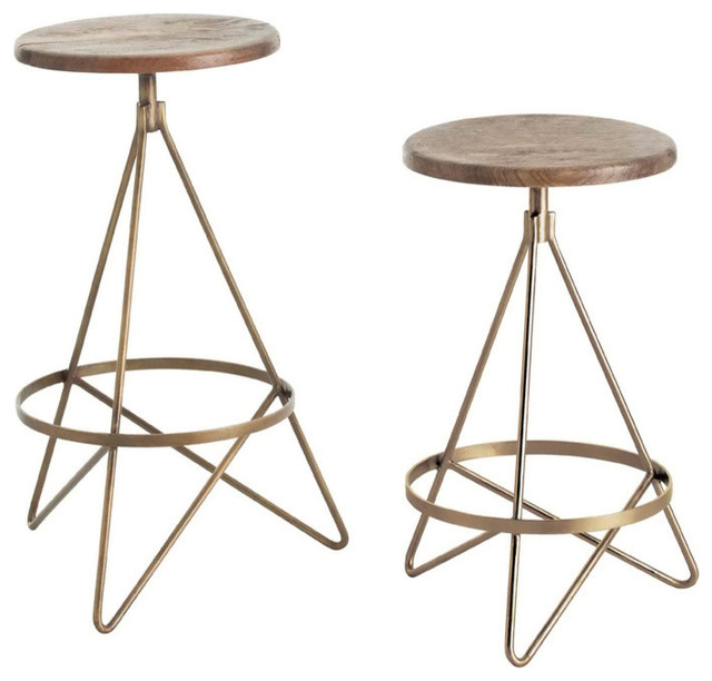 Wyndham Wood, Iron Swivel Transitional Bar Stools And Counter