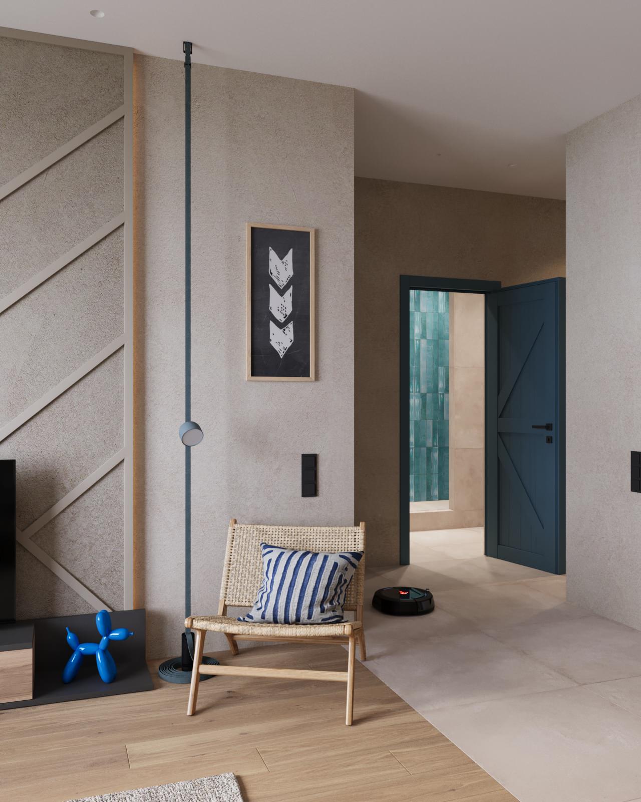 Проект однокомнатной квартиры в Санкт-Петербурге, очень самобытный