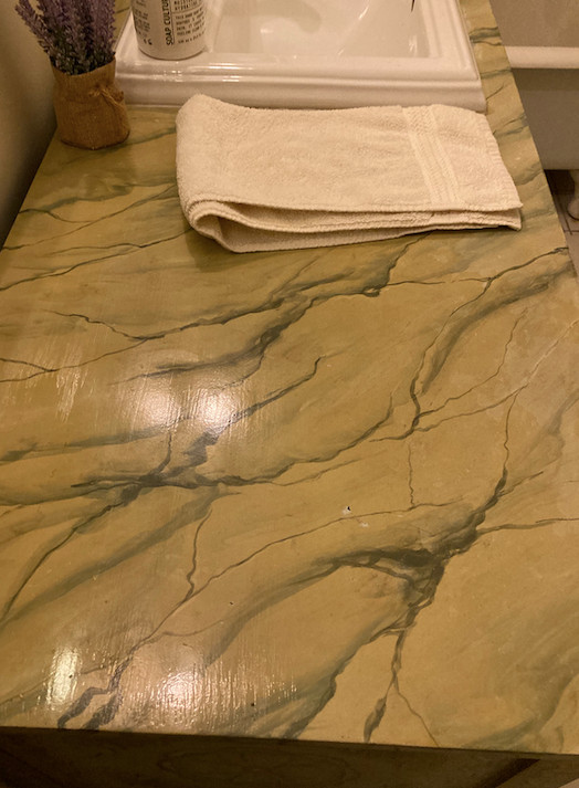 How to remove peeling clear coat from furniture/bathroom vanity?