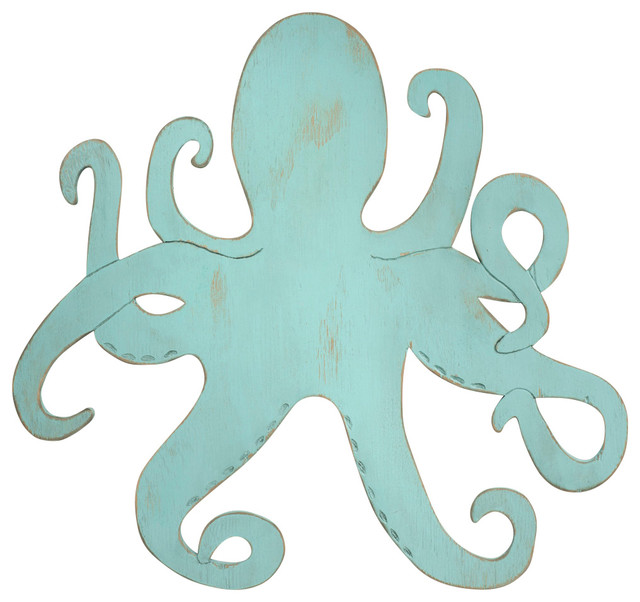 Wooden Octopus Large Wall Decor Beach Style Accents Other By Haven America - Octopus Wall Decor Wooden Octopus Large Wall Decor Beach Style Accents Other By Haven America - Octopus Wall Decor