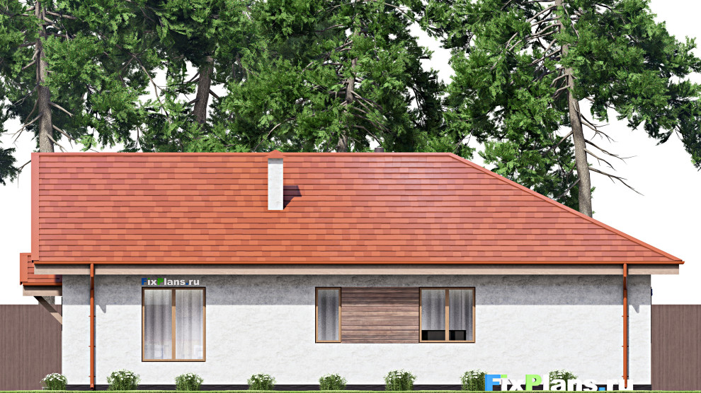 Проект одноэтажного дома 16х16м S166м2 F-15263