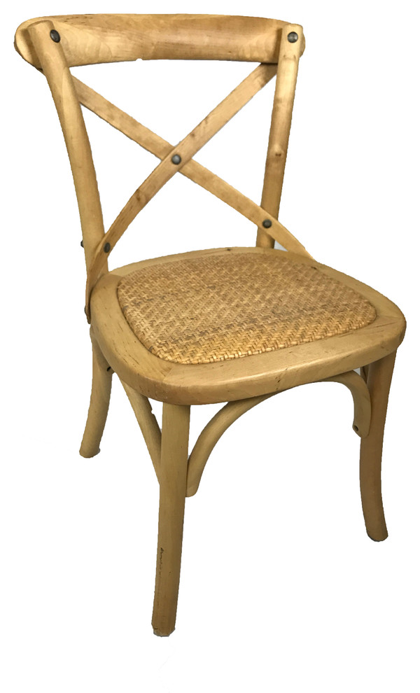 Children's X Back Natural Dining Chair Tropical Kids Tables And