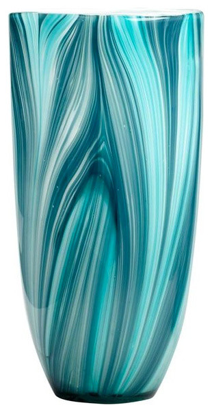 Cyan Design Large Turin Vase, Turquoise Blue