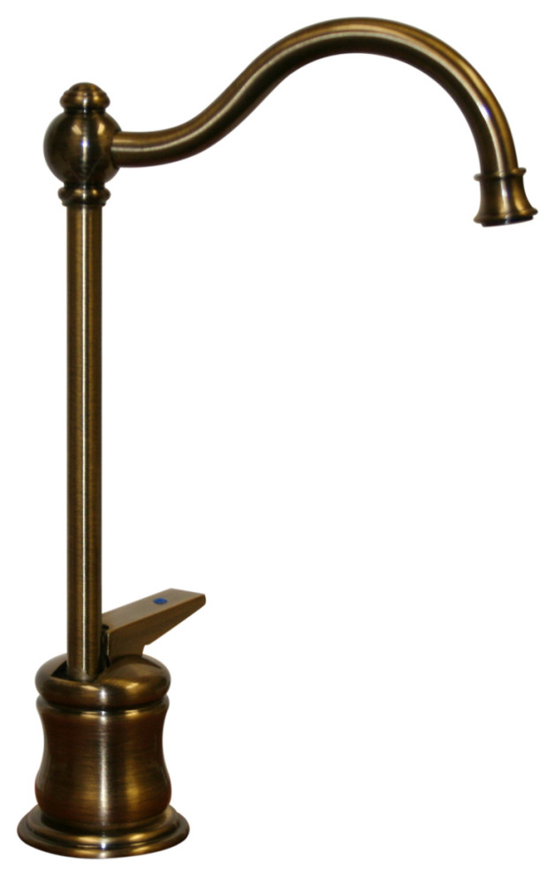 Point Of Use Cold Water Faucet With Traditional Spout And Self Closing