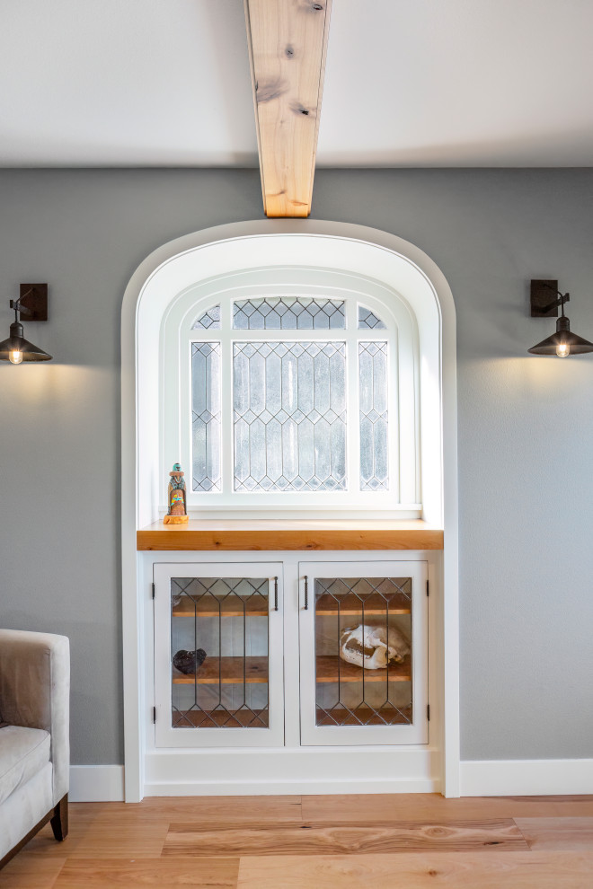 Inspiration for a rustic home bar remodel in Seattle