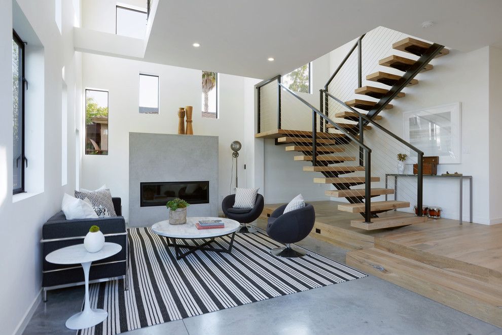 Mid-sized transitional open concept living room in Los Angeles.