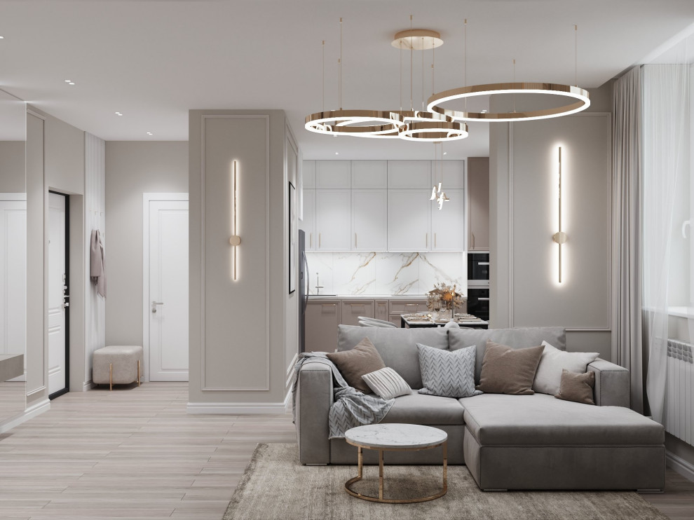 Дизайн кухни-гостиной