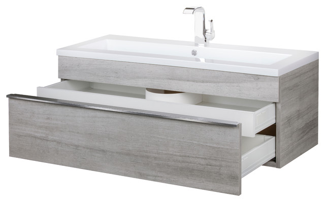 Trough Collection 42 Wall Mount Modern Bathroom Vanity Vanities And Sink Consoles By Parma Home Houzz Trough Collection 42 Wall Mount Modern, Modern Bathroom Vanities With Trough Sinks