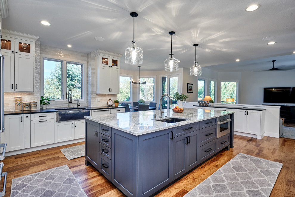 Transitional kitchen photo in Denver