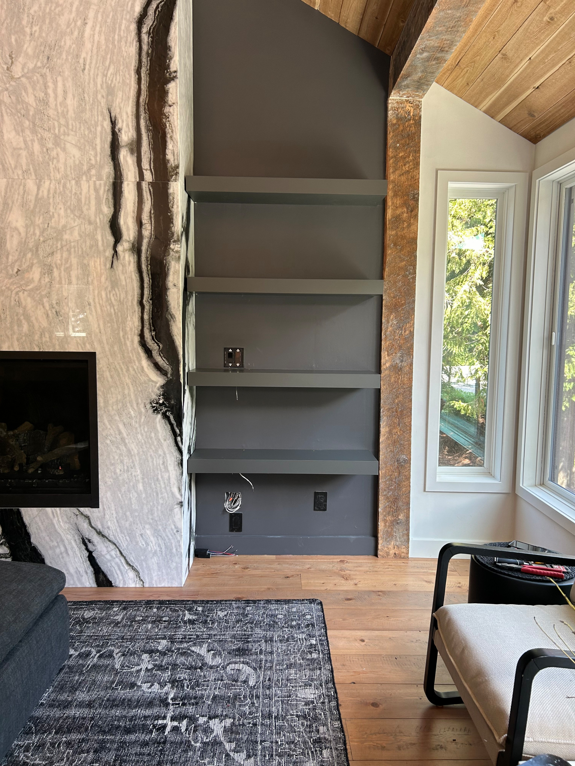 Backlit Floating Shelves