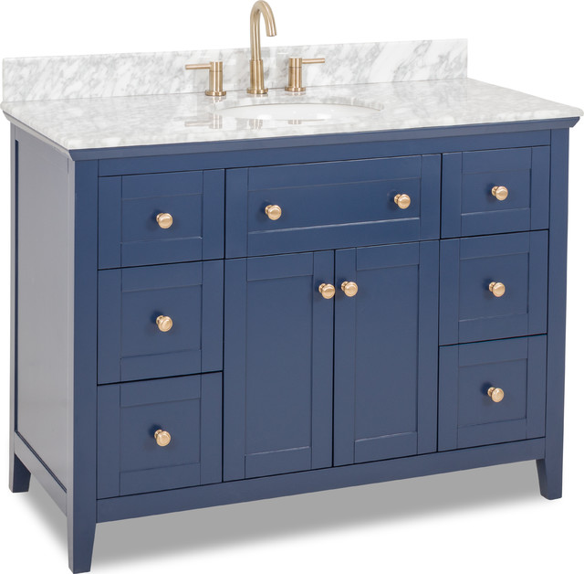 Chatham Shaker Blue Vanity with Preassembled Top and Bowl