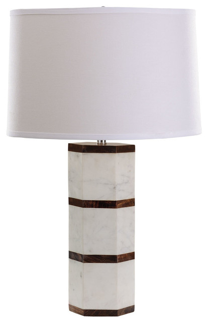 Dimond Lighting Grey Marble Square Table Lamp