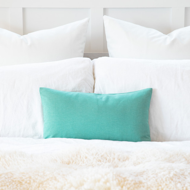 Solid Seafoam Green Accent, Throw Pillow Cover Contemporary