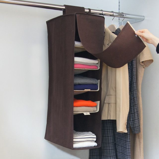 ニットやtシャツの一覧性ｕｐ 吊り下げ式衣類収納棚 ウェアホルダー Osaka Par Impress Organize Houzz