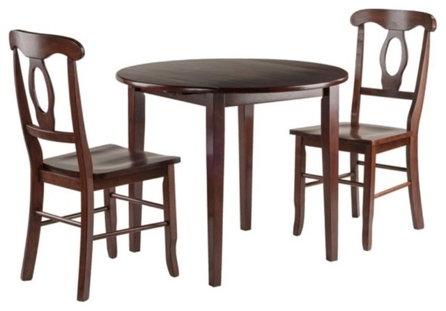 Ergode Clayton 3-Pc Set, Drop Leaf Table & 2 Chairs, Walnut