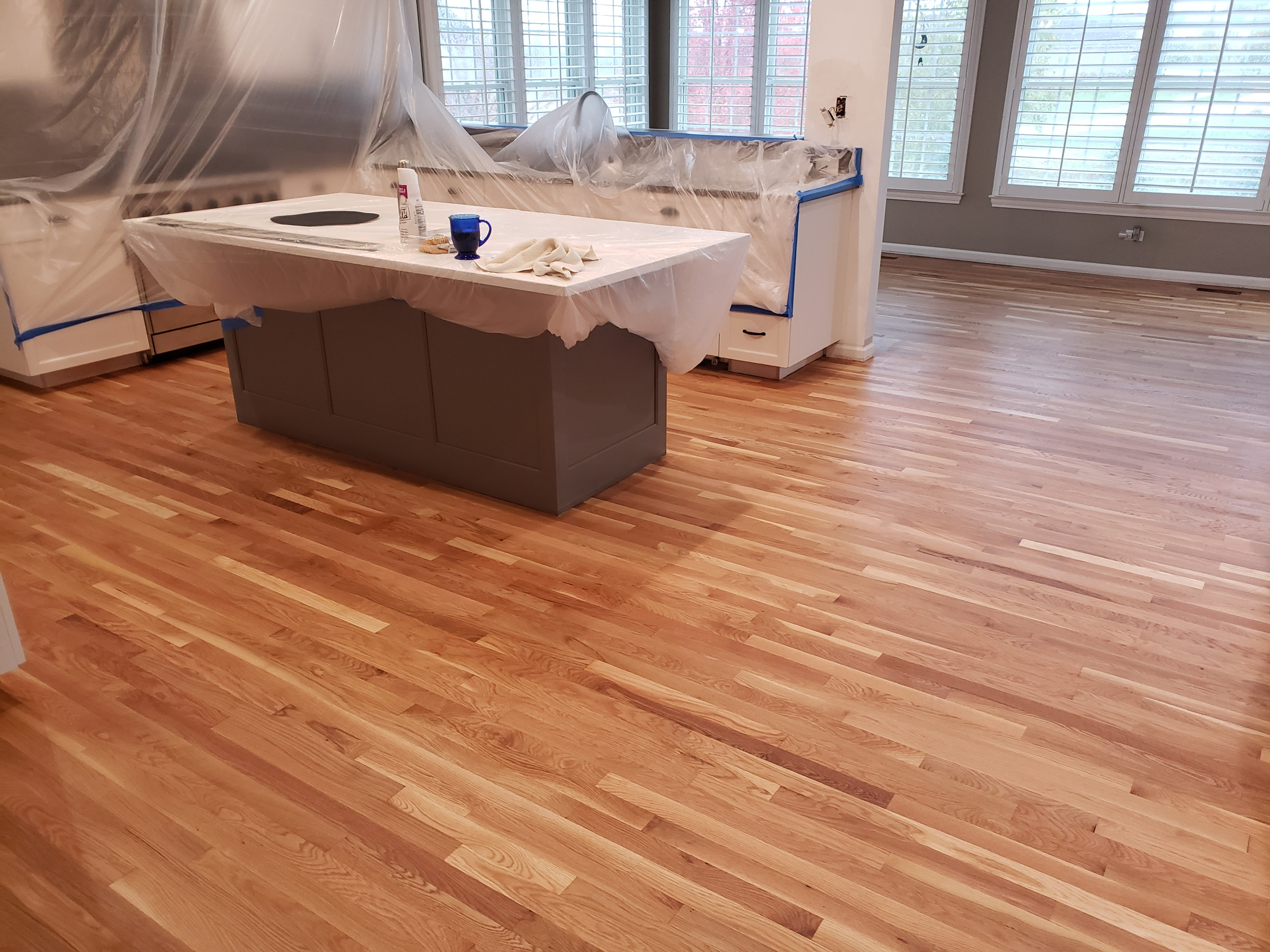 Hawthorn Woods, refinishing 2 and 1/4 prefinished natural Bona finish