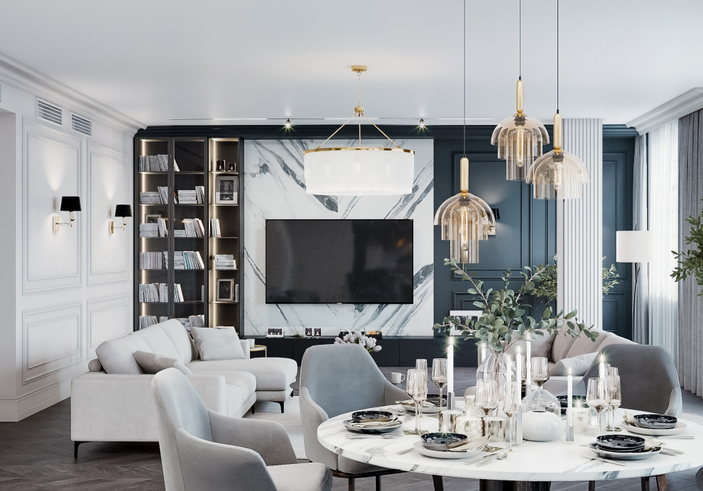 Светлая квартира в стиле неоклассика