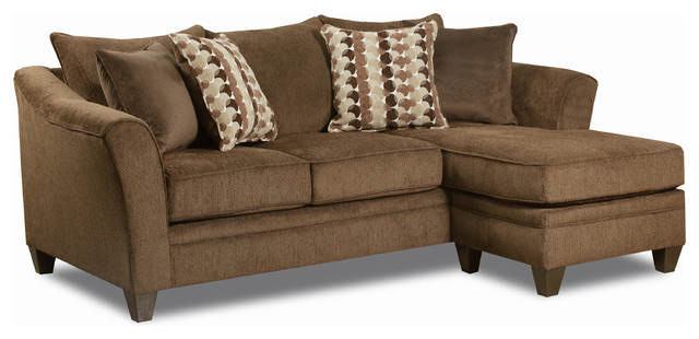Simmons Upholstery Albany Chestnut Sofa Chaise Transitional Simmons Upholstery Albany Chestnut Sofa Chaise