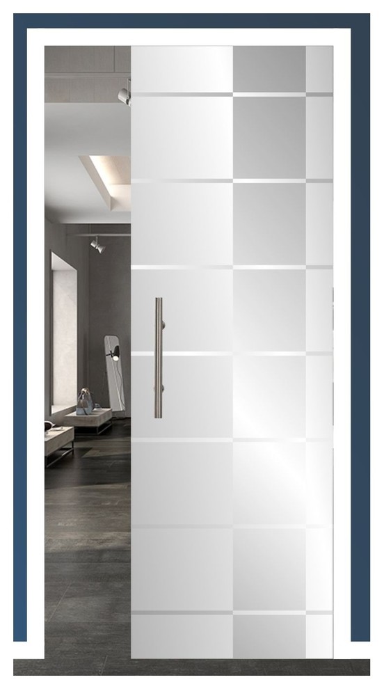 Frameless Glass Pocket Sliding Door Contemporary Interior Doors