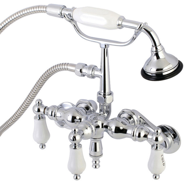 AE424T1 Aqua 33/8 Inch Adjustable Wall Mount Clawfoot Tub Faucet,Hand