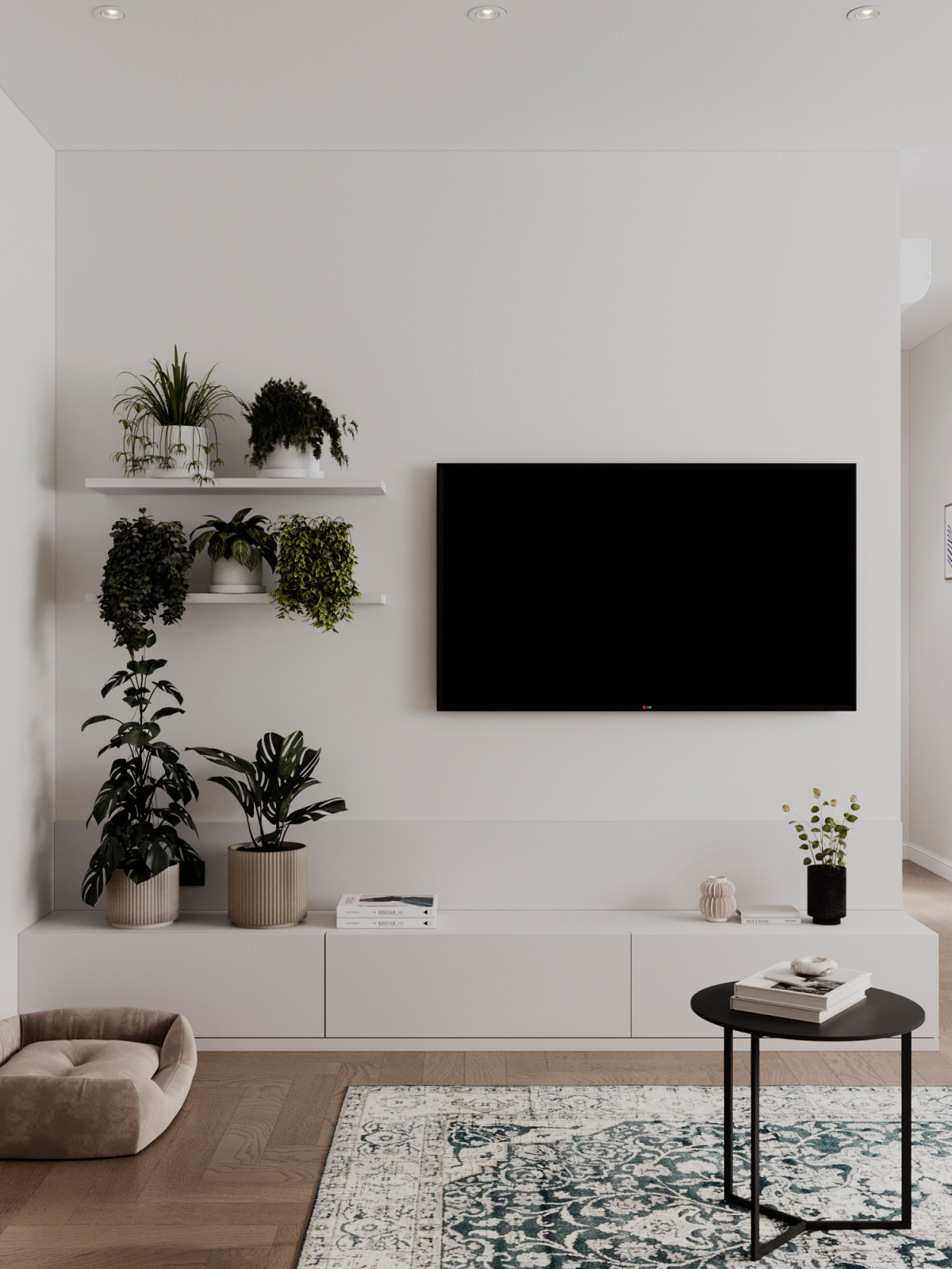 Светлый интерьер с цветовыми акцентами в ЖК Level Стрешнево